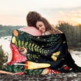 thumbnail image 4 of Mushroom Blanket Butterfly Botanical Soft Throw Blanket for Couch Sofa Bed Mushroom Gifts Decor (Mushrooms Moon, 60x50in), 4 of 6
