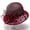Burgundy, variant on Wide Brim Church Hat for Women Polka Dot Organza Derby Hat for Wedding Tea Party