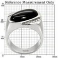 thumbnail image 2 of Womens Rings High polished (no plating) 316L Stainless Steel Ring with AAA Grade CZ in Clear TK028, 2 of 5