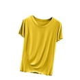 thumbnail image 1 of Birdeem Womens Round Neck Solid Color Short Sleeved Loose T-Shirt Short Sleeved Round Neck Top/Shirt, 1 of 12