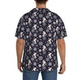 thumbnail image 3 of Fotbe Elegant ice skates snowflakes A Camisa Estampada de Manga Corta para Hombre, Casual de Verano, Estilo Playero, Sin Arrugas-Small, 3 of 5