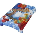thumbnail image 5 of 54"x54" Christmas Snowman Tablecloth Waterproof Washable Polyester Square Table Cover Durable Tablecloth for Kitchen Dining Table Party Decor, 5 of 7