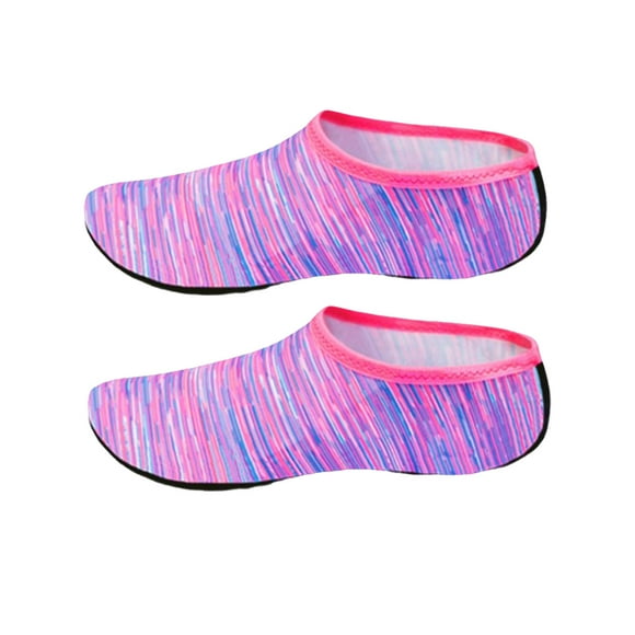 Thinsony 2pcs Unisex Water Sport Shoes Barefoot Sneakers Diving Sock Summer Beach Shoe Breathable Snorkeling Shoes for Men Purple Line