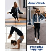 Sweet Hearts 3-Pack Leggings for Women- Elastic Waist Tummy Control Buttery Soft Women's Leggings Made in USA
