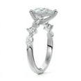 thumbnail image 3 of Ariana Jewel 1.8 Ct Pear Cut Lab Created Simulated Diamond - 14K White Gold Plated Ring - Solitaire with Accent Ring for Women's - Halo Wedding Anniversary Gift Ring for Her - Engraved Ring for Her, 3 of 3