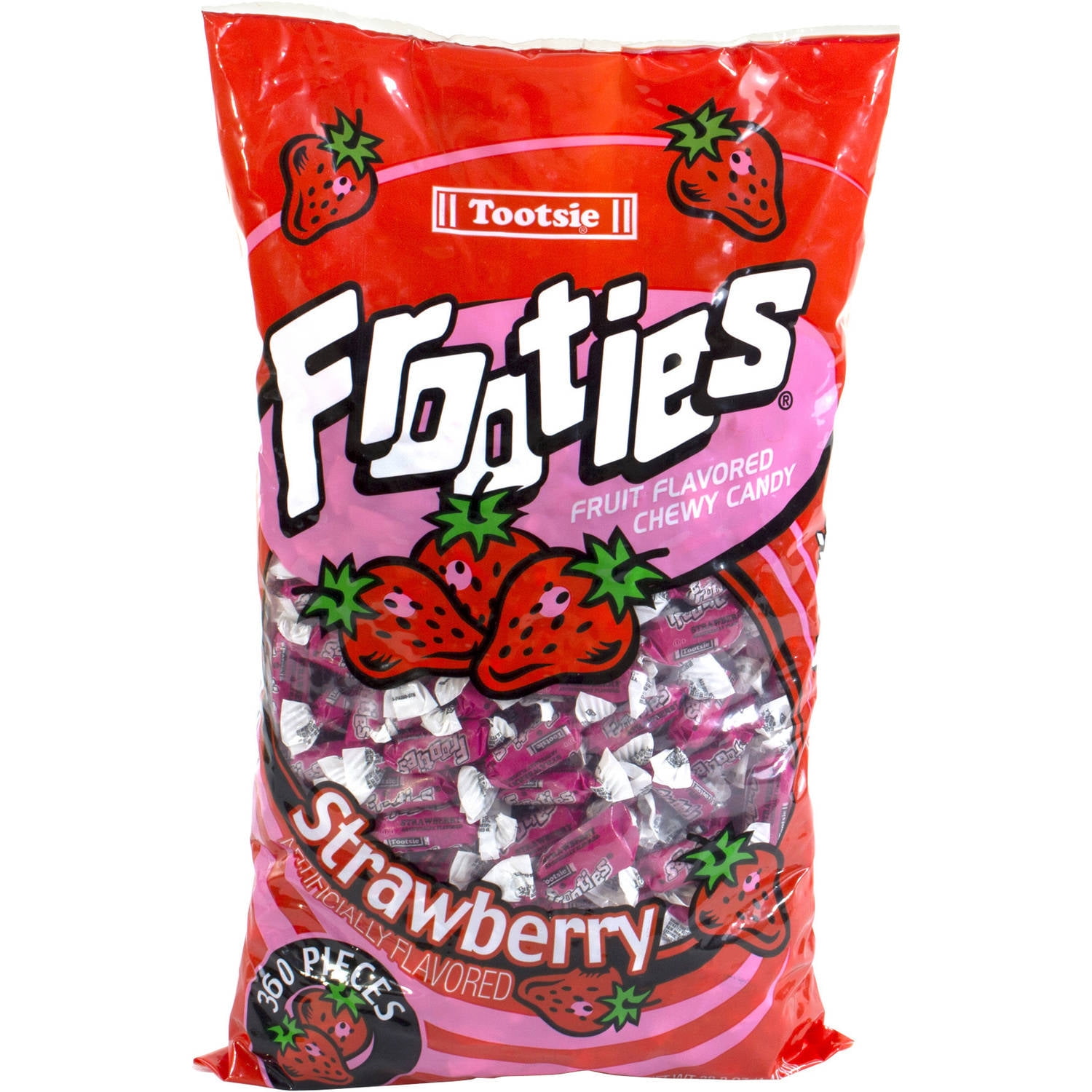 Tootsie Frooties, Strawberry Fruit Flavored Chewy Candy, 360 Ct