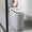 Gray-414, variant on AuroraX 2.6 Gallon Bathroom Trash Can with Press Top Lid Stylish Gray Affordable Luxury Garbage Container Basket Plastic Art Deco Garbage Bin for Toilet