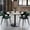 Green, variant on Modern Kitchen Chair Set of 4, Upholstered Faux Leather Dining Chairs with Curved Back, Easy Assembly for Dining Room Restaurant Cafe, Gray