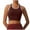 Coffee, variant on Hvyesh Women's Sports Bra Casual Sleeveless Backless Yoga Tank Crop Workout Fitness Top