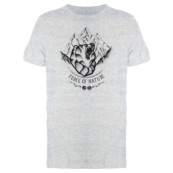 Bear Roaring Boho Graphic Tee Men's -Image by Shutterstock