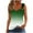 Green, variant on Women's Tank Top Casual V Neck Cotton Camisole Gradient Color Printing Wide Straps Sleeveless T-Shirts Blouses Women Loose Summer Vests Tops