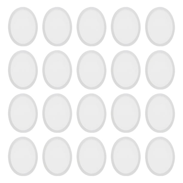 Uxcell 20 Pcs Moldes Ovalados de Resina de Silicona para Colgantes de Llaveros, Blanco