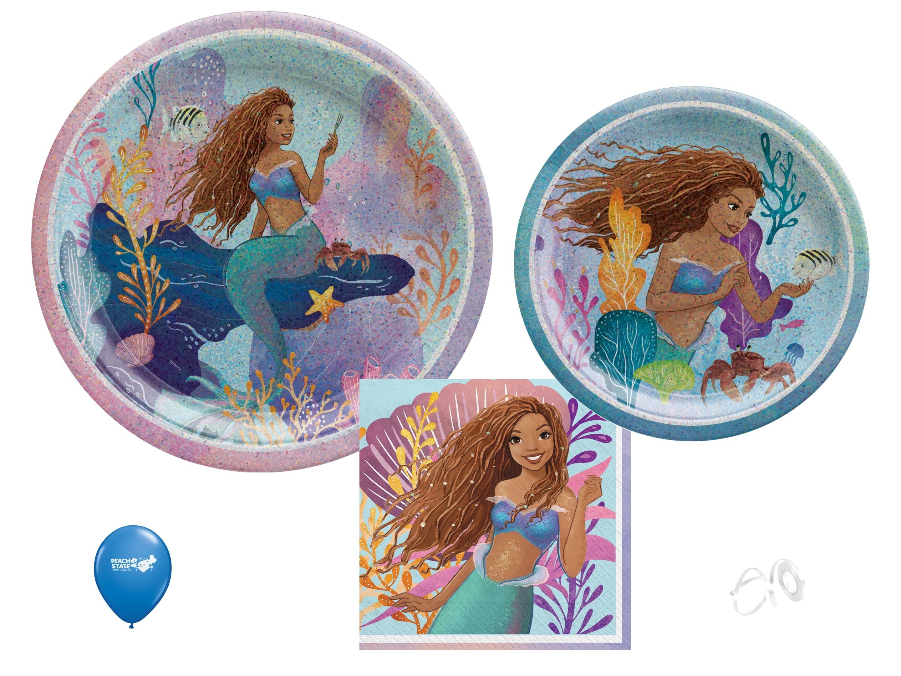 The Little Mermaid Ariel Birthday Party Supplies Bundle Little Mermaid Plates Little Mermaid