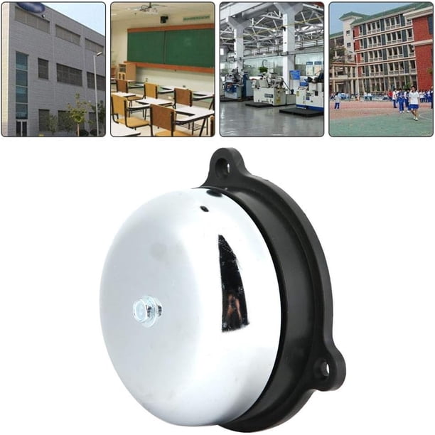 Timbre de timbre eléctrico de 100mm y 4 pulgadas, alarma de señal sin chispas para agencias de fábrica escolar, timbre de puerta multiusos para alarma de incendio escolar