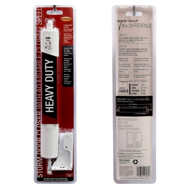 Larson White Aluminum Heavy-Duty Door Closer Kit photo 4