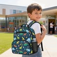 thumbnail image 3 of KUIFORTI Green Dinosaur Toddler Backpack Boys Kids School Bag with Side Pockets Adjustable Straps Lightweight for Preschool Kindergarten Back to School Supplies, 3 of 7