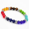 thumbnail image 3 of Pulsera de ónix de colores Pulsera de cuentas de Buda Pulsera de cuentas de cristal, 3 of 3