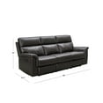 thumbnail image 2 of Abbyson Stirling Leather Reclining Sofa, Dark Brown, 2 of 4