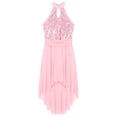 thumbnail image 3 of MSemis Girls Sequined Irregular Ballet Lyrical Dance Dress Ballerina Dancing Costumes Pink 10, 3 of 6