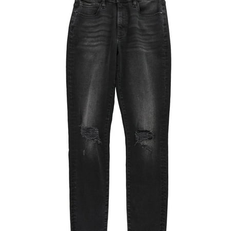 Articles of Society Womens Frayed Hem Regular Fit Jeans Black 28