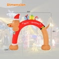 thumbnail image 3 of Gymax 8 FT Tall Jumbo Inflatable Christmas Arch Archway w/ Dachshund & Gift Boxes Decorations, 3 of 10