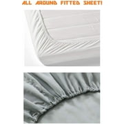 Elegant Comfort 1500 Premium Hotel Quality King Microfiber Fitted Sheet Deep Pocket Up to 16 Inch Turquoise