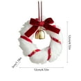 thumbnail image 3 of NWOKYZGH 1Pc Plush Christmas Kitchen Cabinet Wreaths with Bow 4.72 Inch Mini Christmas Wreath Small Kitchen Xmas Decor for Window Door, 3 of 6