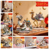 2D Acrylic Camel-Shaped Decorative Desktop Ornament, Home Living Room & Office Shelf Accent, Festive Holiday Tabletop Decoration With Artistic Detailing For Shelves, Tables, Or