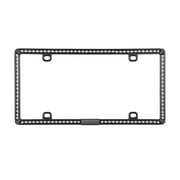 Auto Drive Black Metal Bling Automotive License Plate Frame, 92854W