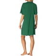 thumbnail image 3 of INSPIRE CHIC Women's Nightshirt Satin Short Sleeve Sleepshirt Button Down Pajama Nightgown M Green, 3 of 6