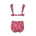 thumbnail image 2 of Traje de Baño Ocean Pacific para Mujer, Broche Espalda, Plisado Pecho, Flores Rojo Talla M 2 Piezas, 2 of 4