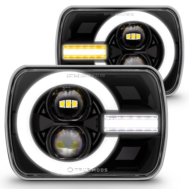 Faros delanteros TRUE MODS 5x7 7x6 H6054 LED para Jeep Wrangler YJ