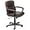 Dark Brown, variant on Office Computer Task Desk Chair with Padded Armrests, Mid-Back, Adjustable, 360 Swivel, Rolling, 275 Pound Capacity, 24.2"D x 24"W x 38.6"H, BIFMA Certified, White Faux Leather