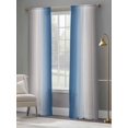 thumbnail image 4 of Gray Blue Sheer Curtains for Living Room Bedroom Modern Gradient Geometric Sheer Curtains 84 Inch Long 2 Panels Set Light Filtering Curtain Window Treatments Drapes for Dining Room, 4 of 6