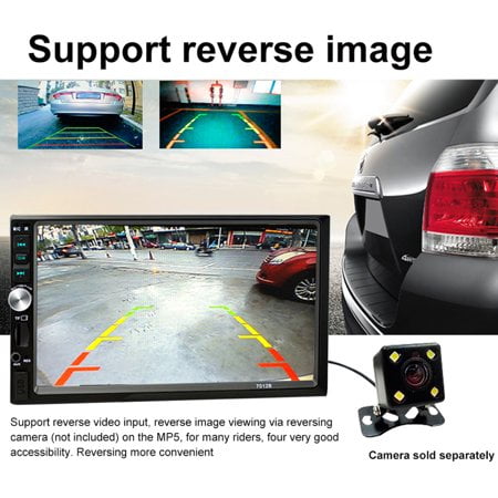 Radio 2 Din Clearance!7 Inch Car Stereo 2 Din MP5 Player Car Radio Stereo bluetoooth HD screen touch With Reverse Camera And Mirror Link Function ()