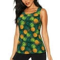 thumbnail image 3 of Goofa Pineapples with Palm Leaves Printed Womens Workout Tops for Women Sleeveless Yoga Shirts Athletic Running Tank Tops Sleeveless Gym Clothes Workout Apparel-Small, 3 of 9