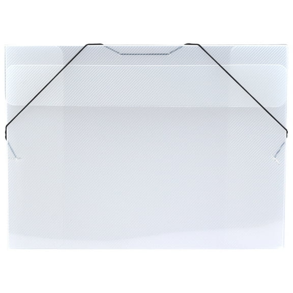 JAM Plastic Elastic Portfolio, 11x15x.5, 1/Pack, Clear Grid