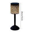 thumbnail image 5 of Aaihamo 2Pcs Outdoor Solar Table Lamp, Black Openwork Waterproof Ironwork LED Projection Light, Solar Powered Peony Flower Table Lamp for Outdoor Garden Yard, 5 of 9