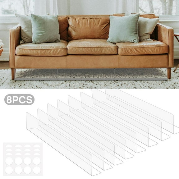 FGY 8Pcs Under Couch Blocker Clear Toy Blocker Stop Things from Going Under Couch Sofa Bed and Other Furniture