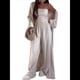 thumbnail image 2 of Conjunto Deportivo de Piezas para Mujer, de Otoño, para Estar en Casa, con Camiseta de Larga y Pantalón Deportivo de Cintura Alta Albaricoque L, 2 of 10