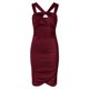 thumbnail image 2 of Gibobby Vestido sexy para fiesta Vestidos ajustados Mini vestido Sexy con cuello en V Ahueca hacia fuera el bolso Cadera plisada Manga larga(Rojo,CH), 2 of 5