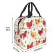 thumbnail image 3 of Vsdgher Colorful Flower Chickens Lunch Bag, Lunch Box for Women Adult Men, Lunch Tote Insulated Cooler Lunch Container for Work/Office/Picnic/Travel, 3 of 8