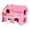 A002- Pink, variant on Small Pet Supplies, Hamster Hideout, Hamster Enrichment, Wooden Hamster Cage Accessory, 7X6X5.5 Inch Pink Fence Villa Hamster House for Dwarf and Syrian Hamsters