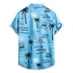 thumbnail image 3 of Camisas Para Hombre Manga Larga Negra Camiseta con botones de solapa para playa y playa, estampado hawaiano informal a la moda de verano para hombre, camisa de manga corta, ropa de (Light Blue, M), 3 of 7