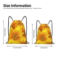 thumbnail image 2 of Xecao 3D Sunflowers Pattern Sports Drawstring Backpack - String Swim Gym Bag with Wet Proof Pocket for Women&Men-Medium, 2 of 6