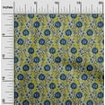 thumbnail image 1 of oneOone Cotton Cambric Fabric Leaves & Floral Block Decor Fabric Printed BTY 56 Inch Wide, 1 of 4