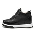 thumbnail image 3 of CMR CHAMARIPA Casual Height Increasing Elevator Shoes Black Leather Casual Shoes For Men 11CM / 4.33 Inch, 3 of 10