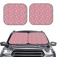 thumbnail image 2 of Naloa Pastel Christmas Trees on Pink Print 2-Piece Windshield Sunshade,Foldable Car Front Window Sun Shades,for Most Sedans SUV Truck-Medium, 2 of 6