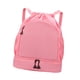 thumbnail image 4 of Mochila deportiva con cordón para exteriores, bolsa de separación de humedad y sequedad con compartimento para zapatos, bolsa de gimnasio para mujeres Rosa, 4 of 8