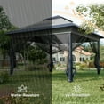 thumbnail image 6 of Outdoor Basic 11'x11' Collapsible Patio Gazebo, with Mosquito Netting, Navy Blue, 6 of 8